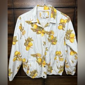Forever 21 lemon print light jacket